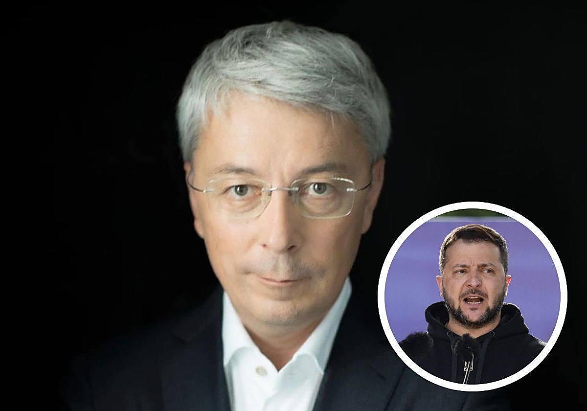 Oleksandr Tkachenko y Vladimir Zelenski