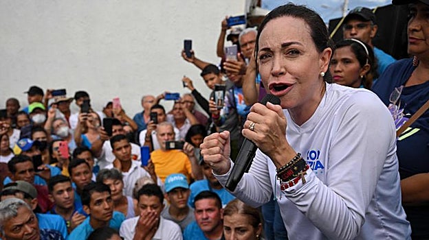 La pre candidata María Corina Machado en Valle de la Pascua