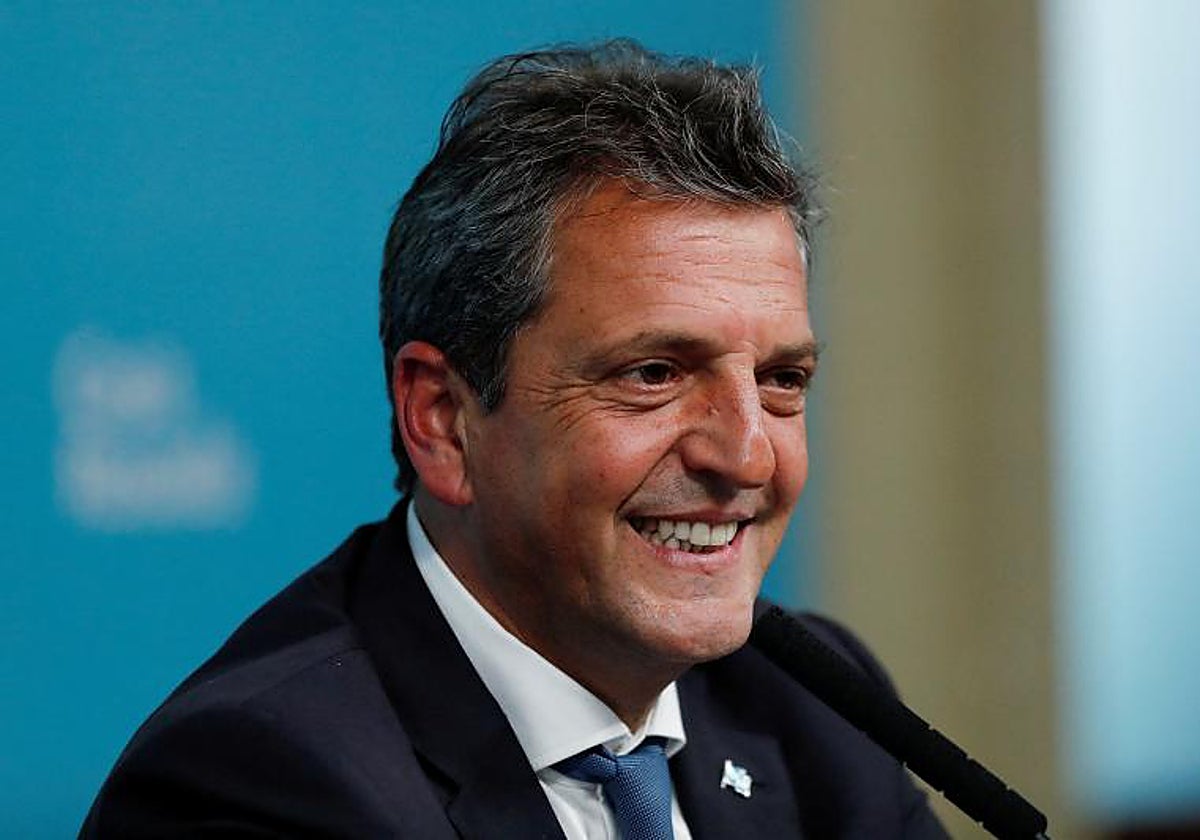 El candidato peronista y Ministro de Economía, Sergio Massa