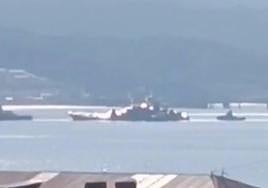 Objetivo la flota del mar Negro: un dron kamikaze con 400 kilos de TNT impacta en un «gran buque» de desembarco ruso