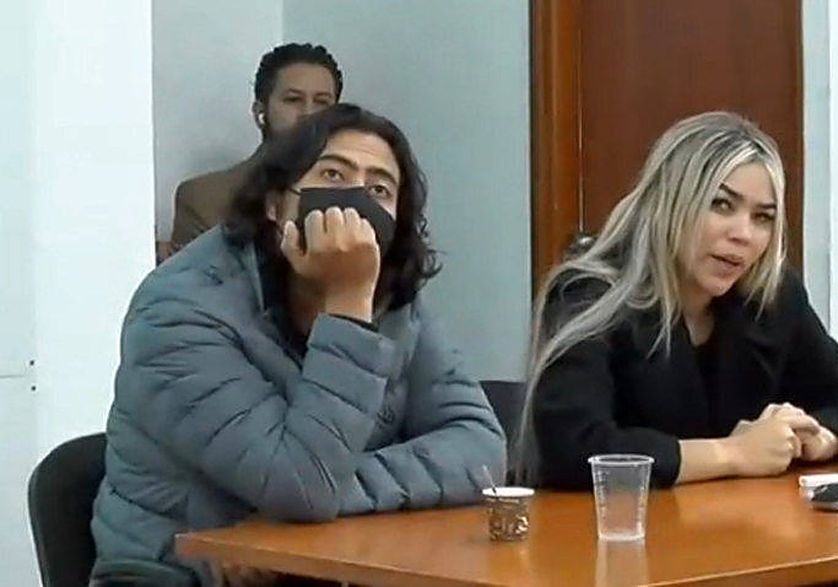 Imagen tomada de la transmisión en directo del juicio a Nicolás Petro y Daysuris Vásquez