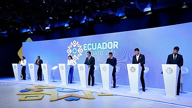 Debate celebrado este domingo por los candidatos a la Presidencia de Ecuador