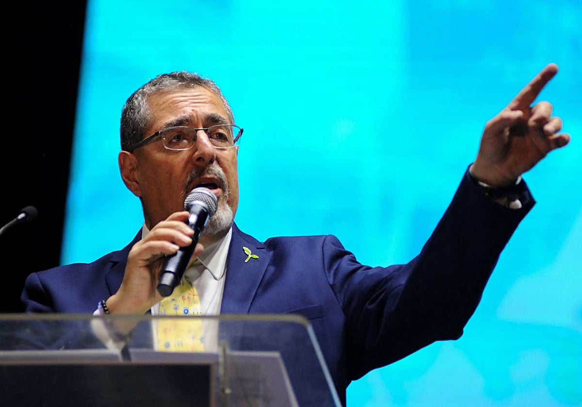 El candidato a la Presidencia de Guatemala Bernardo Arévalo
