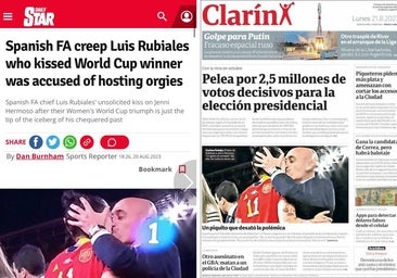 «Vergonzoso» y «a la fuerza»: los lapidarios titulares de la prensa internacional tras el beso de Rubiales a Hermoso