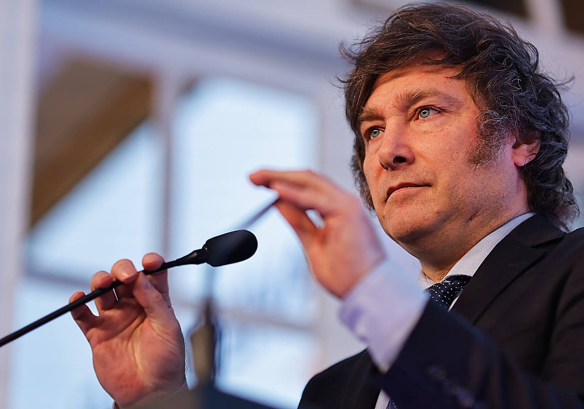 El candidato presidencial de La Libertad Avanza, Javier Milei