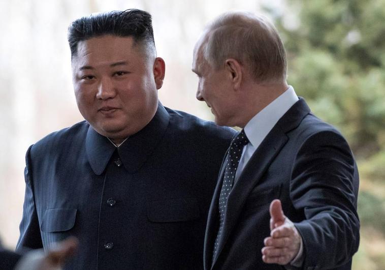 Kim Jong Un y Putin en una imagen de archivo.