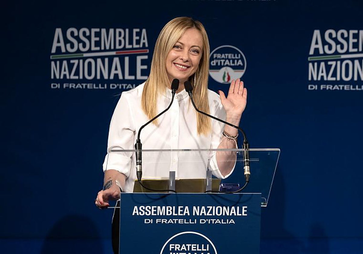 La primer ministro italiana, Giorgia Meloni