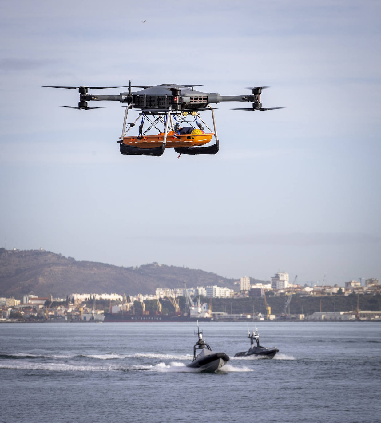 Dron UAS eVTOL de carga pesada Malloy