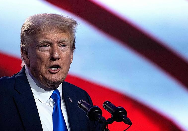Trump, en un acto en Washington durante septiembre de 2023
