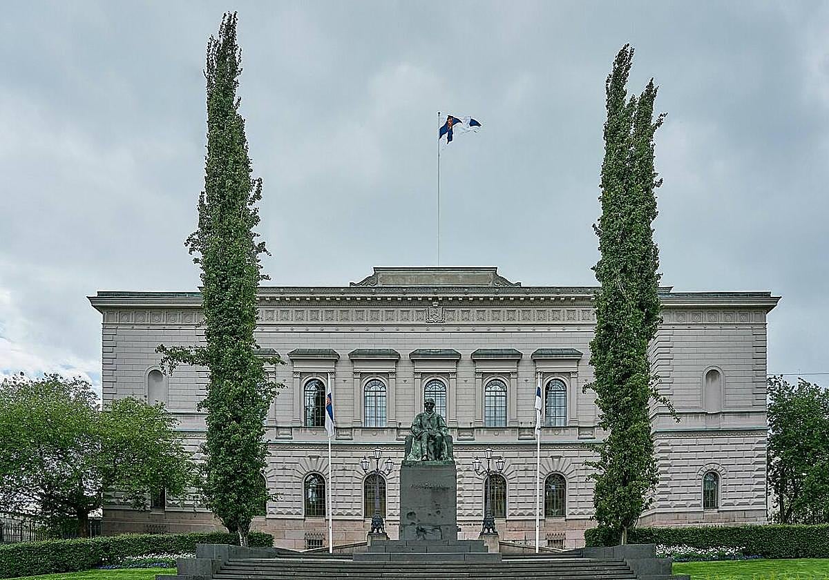 Fachada del Banco de Finlandia.