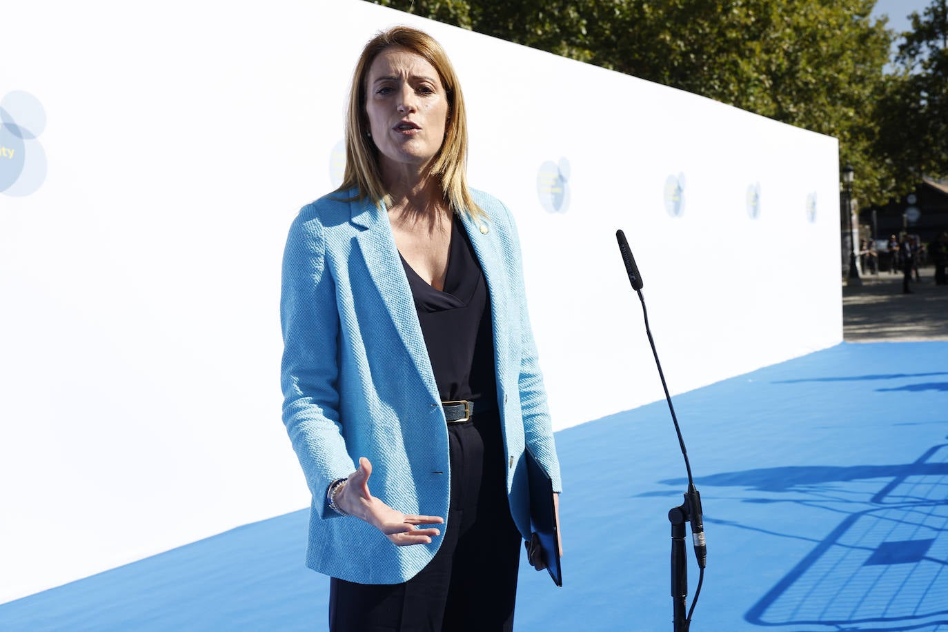 La presidenta del Parlamento Europeo, Roberta Metsola