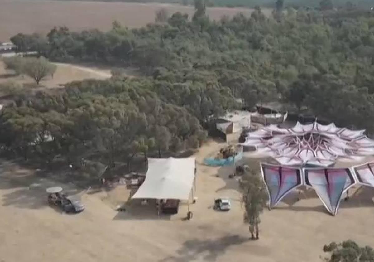 Imágenes de la zona del festival tras el ataque