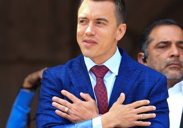 El presidente electo de Ecuador, Daniel Noboa, llega este viernes a España