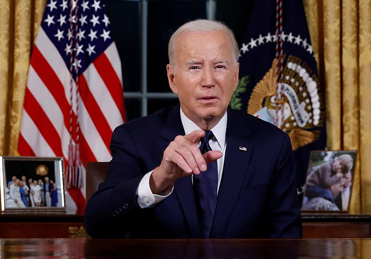 El presidente de Estados Unidos, Joe Biden. En vídeo, su discurso ante la nación.