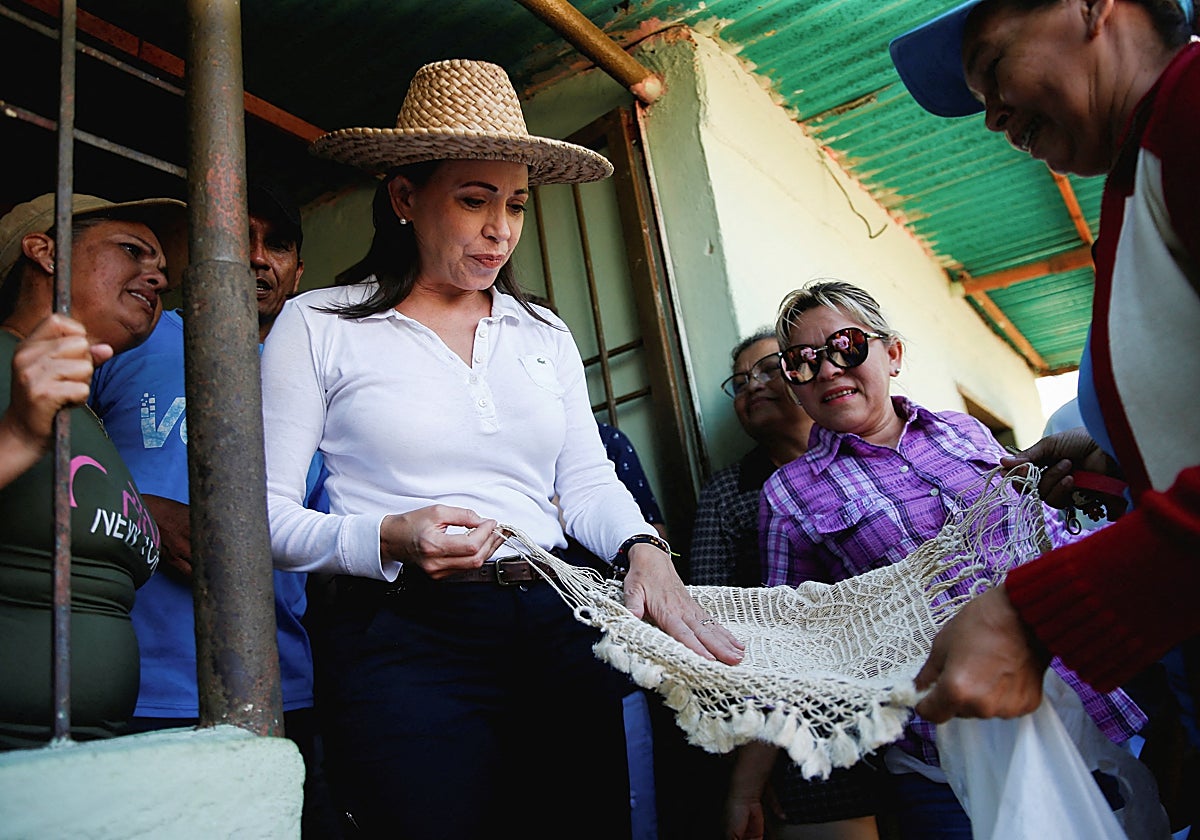 La candidata opositora María Corina Machado