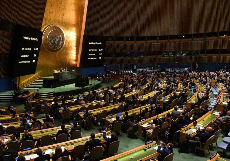 La Asamblea General de la ONU, este viernes.