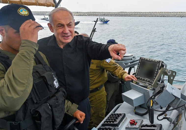 Netanyahu visita la base naval del sector sur en Ashdo