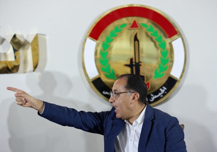 Mostafa Madbouly, primer ministro de Egipto, tras su visita al paso de Rafah