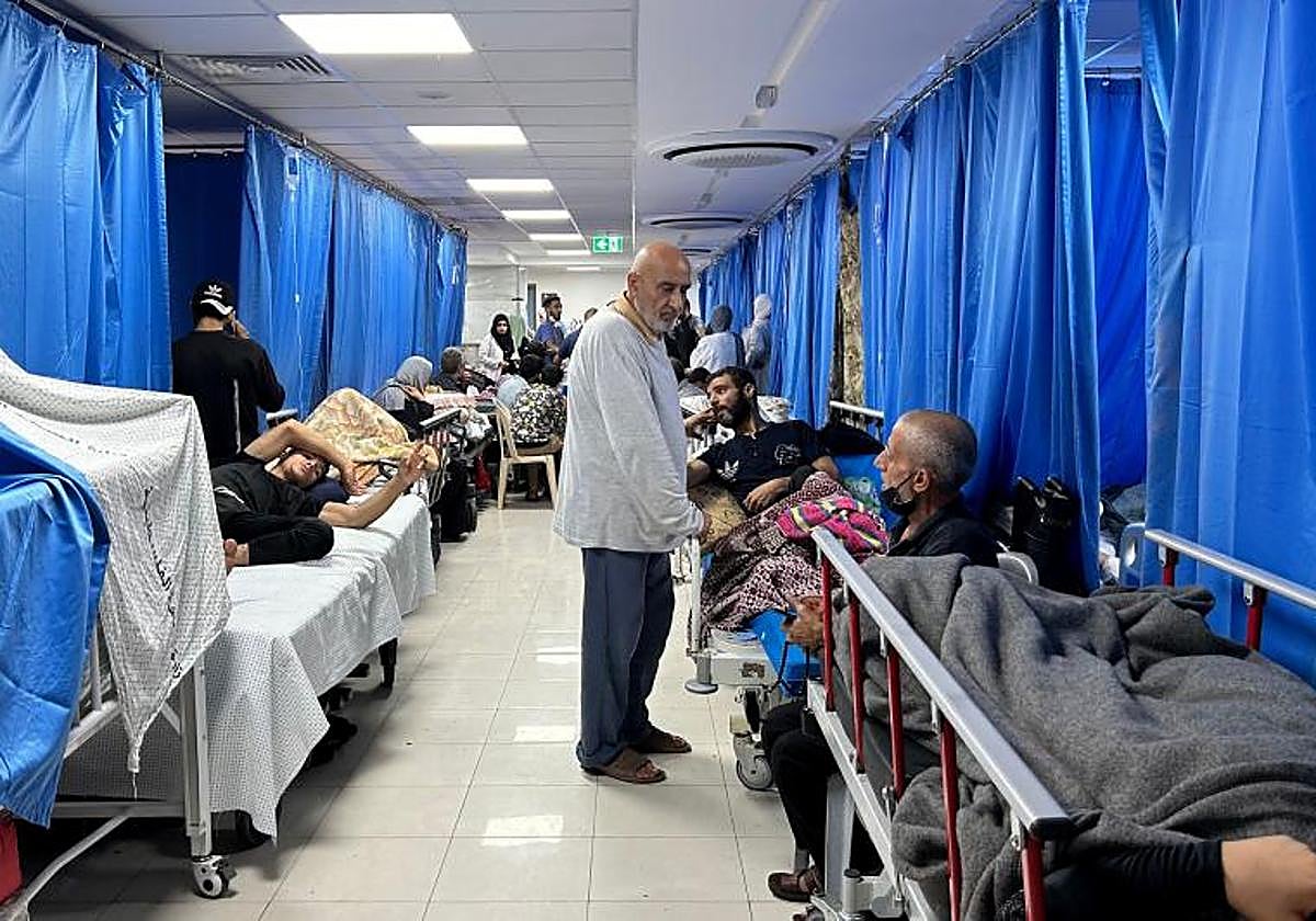 Al Shifa, el mayor hospital de la Franja de Gaza, en una imagen tomada este viernes