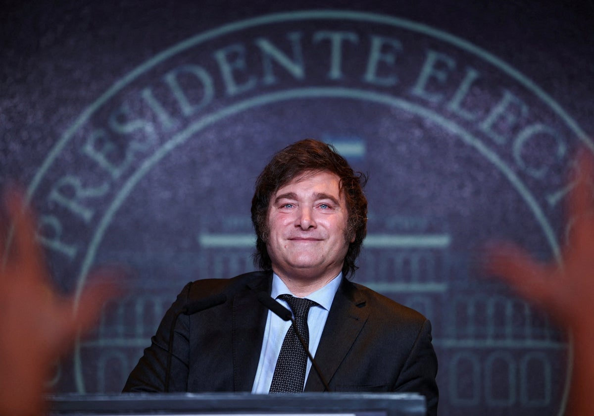 El presidente electo Javier Milei