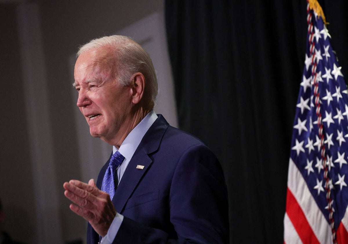 Joe Biden, durante la comparecencia de este domingo