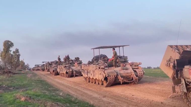 Ejército de Israel realiza maniobras terrestres en la frontera con Gaza