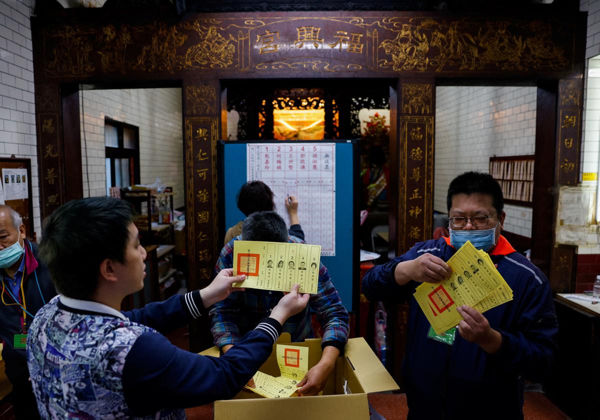 Votos publicados para las elecciones de Taiwán en Taipei