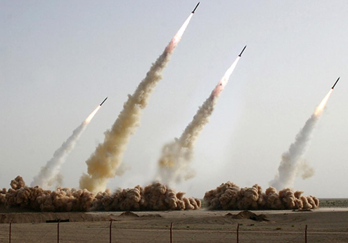 Lanzamiento de misiles iraníes en una imagen de archivo