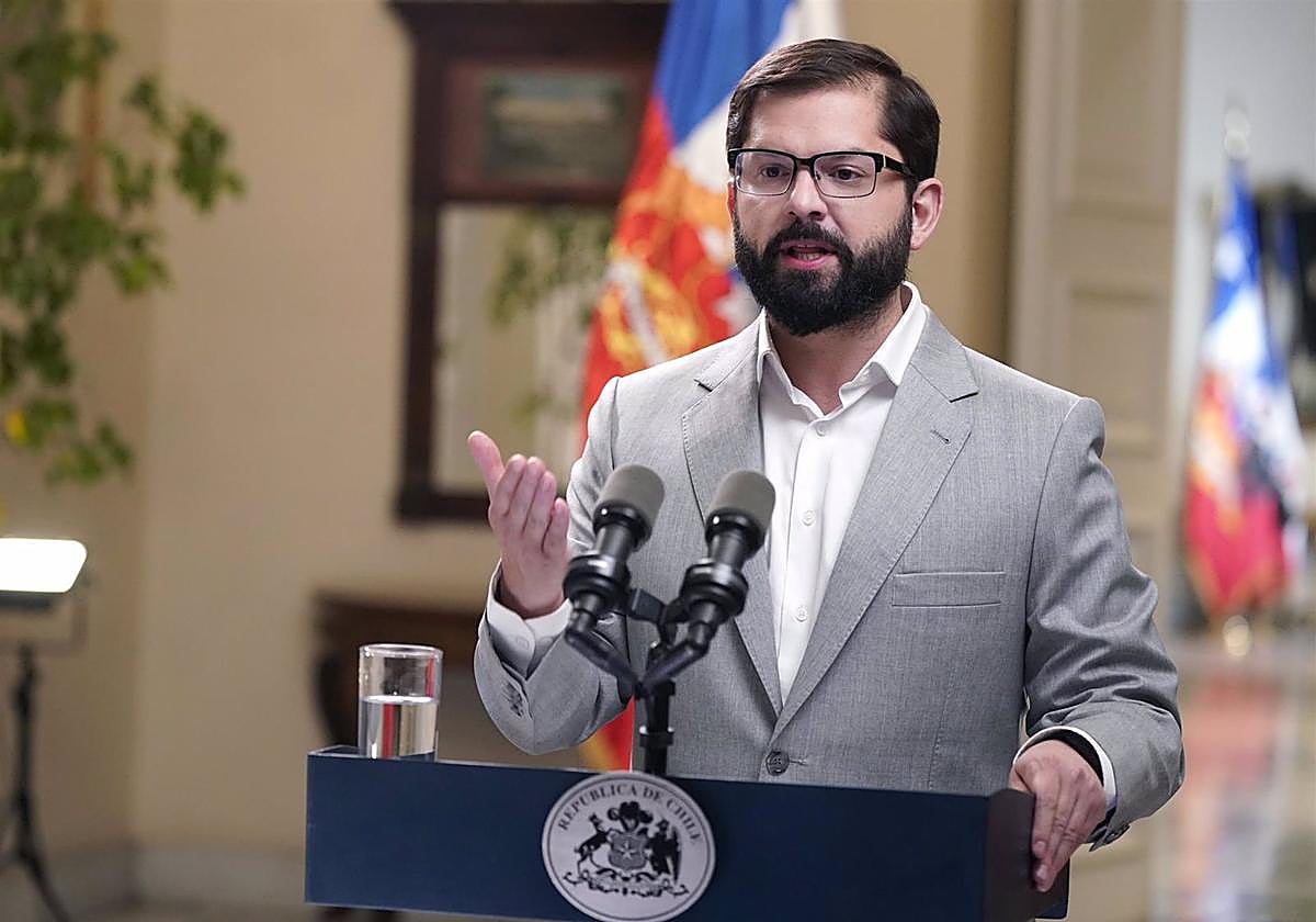 El presidente de Chile, Gabriel Boric