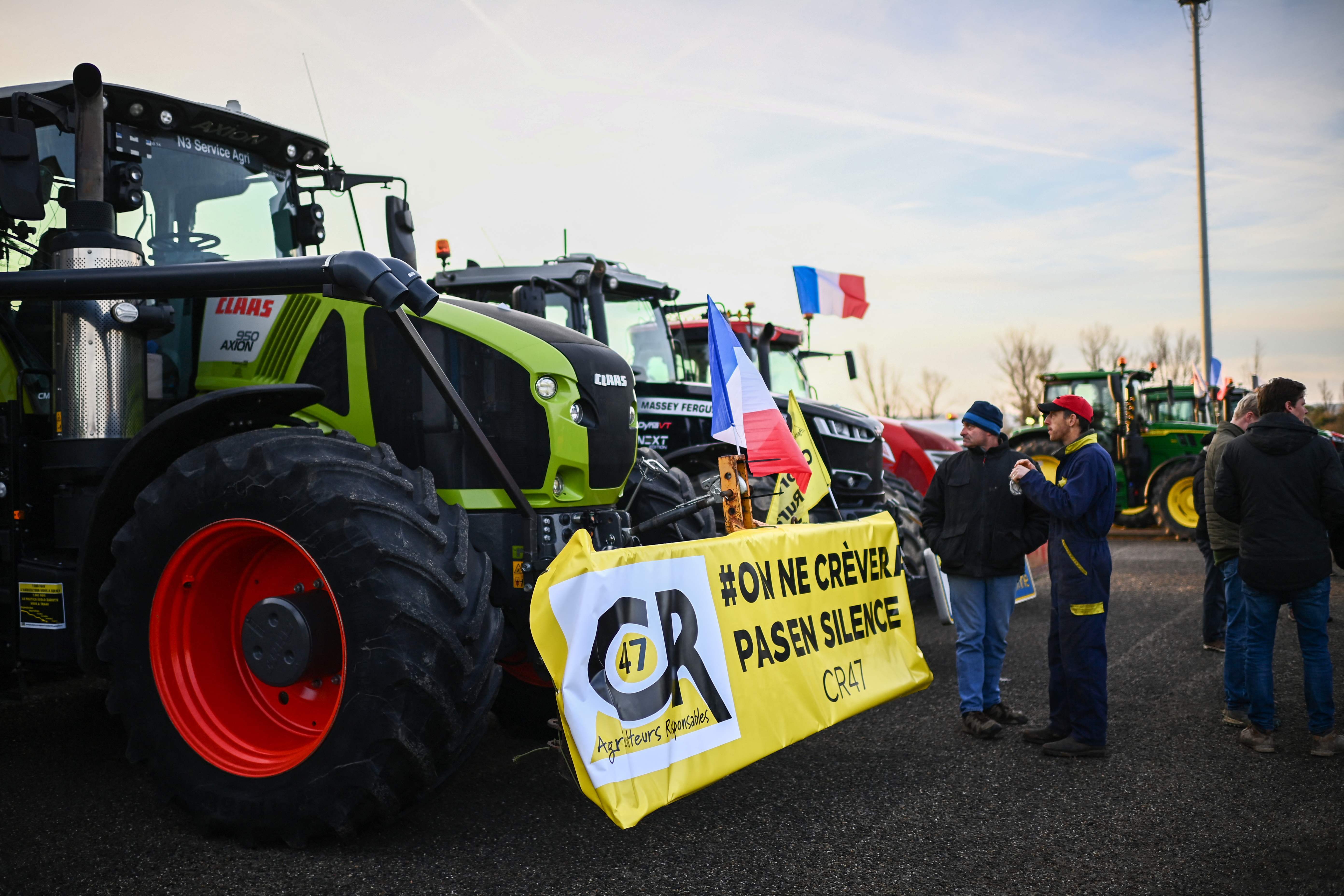 La protesta de los agricultores franceses en París, en imágenes