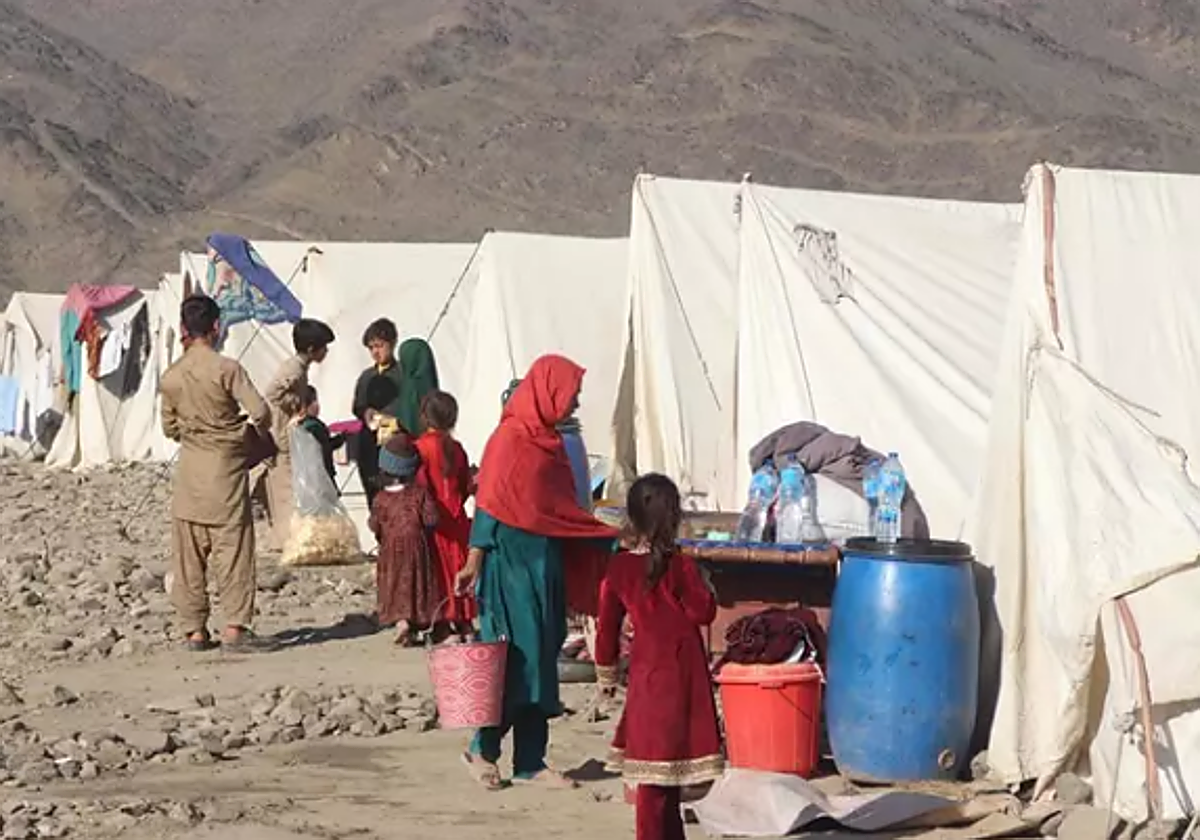 Imagen de archivo de refugiados afganos