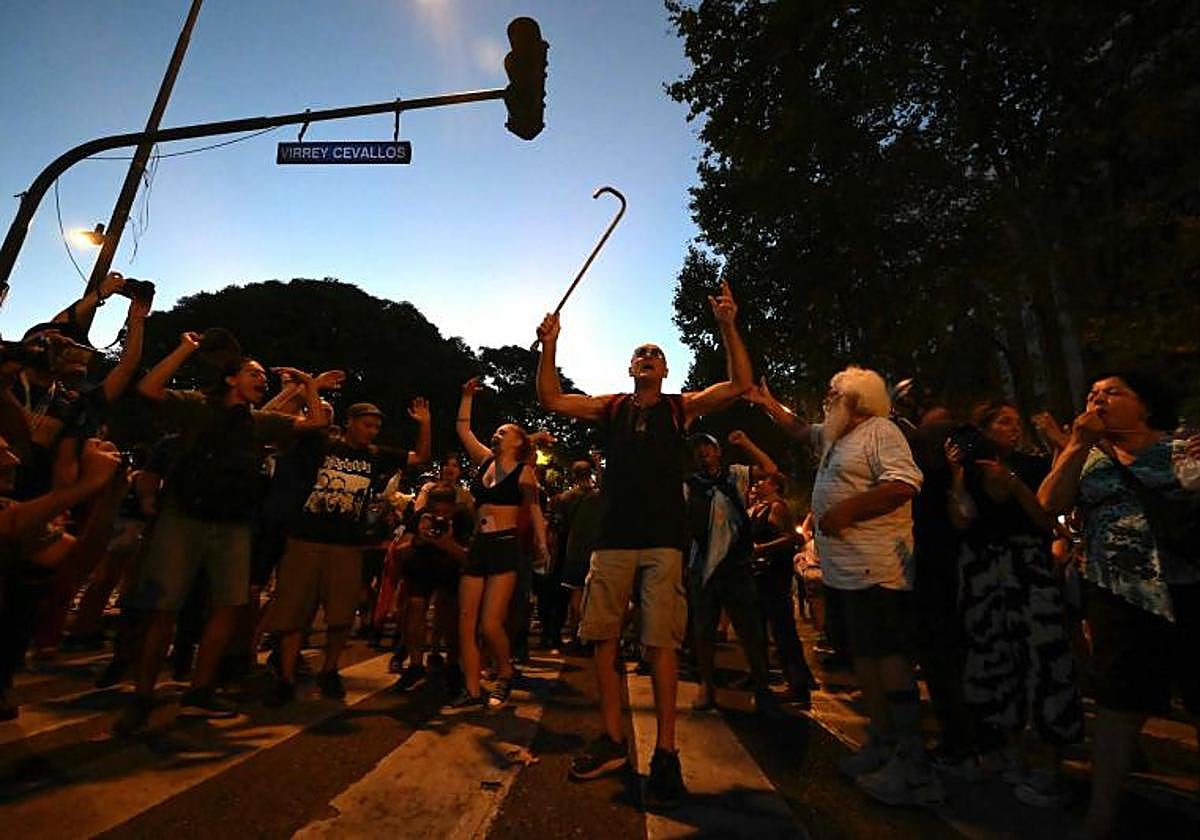 Protestas frente al Congreso en Buenos Aires el pasado viernes
