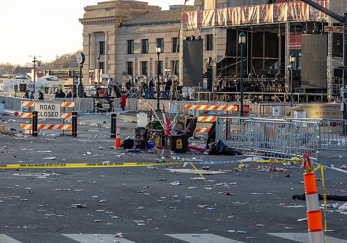 El escenario del tiroteo en Kansas