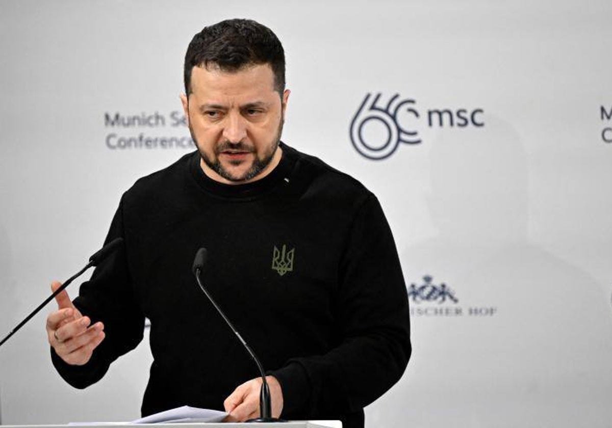 El presidente ucraniano durante su intervención en Múnich