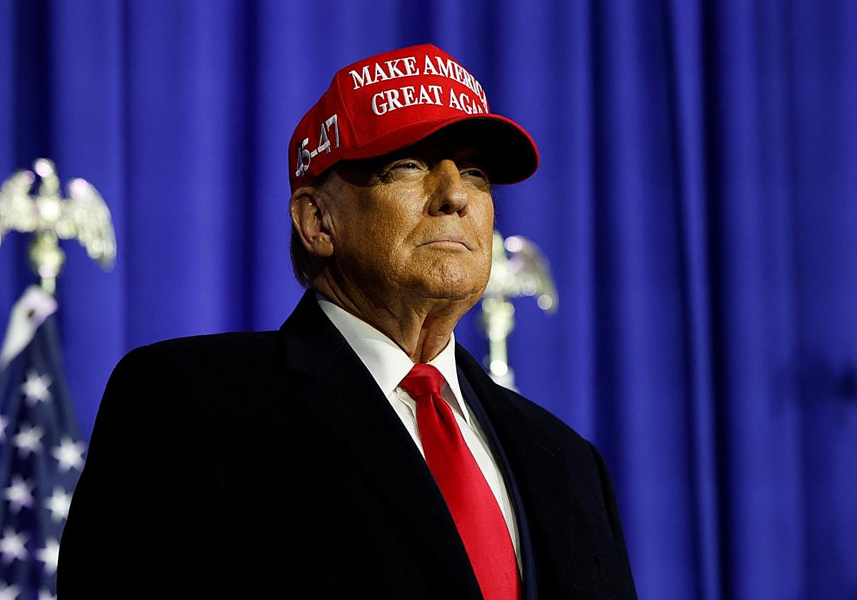 Donald Trump, durante una manopla