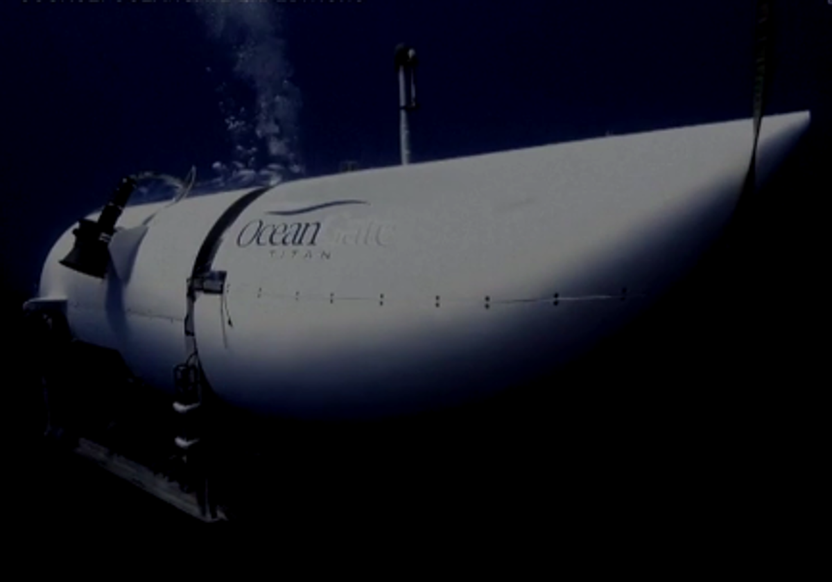 Imagenes de lo que era submarino Titán, de la empresa OceanGate