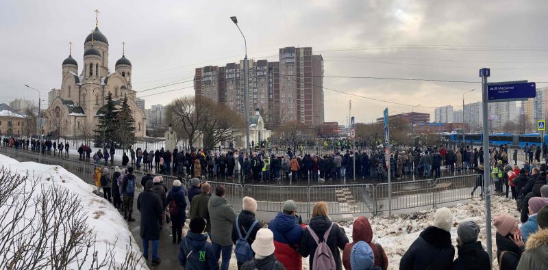 El funeral de Navalni, en imágenes