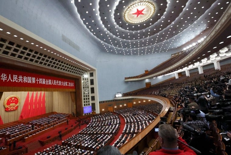 La Asamblea Nacional Popular tuvo lugar en el Gran Salón del Pueblo, Beijing