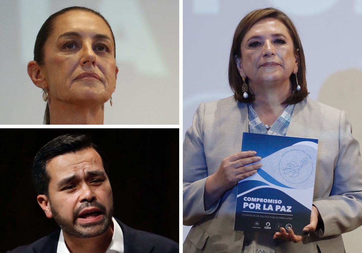 Claudia Sheinbaum, Xóchitl Gálvez y Jorge Álvarez Máynez