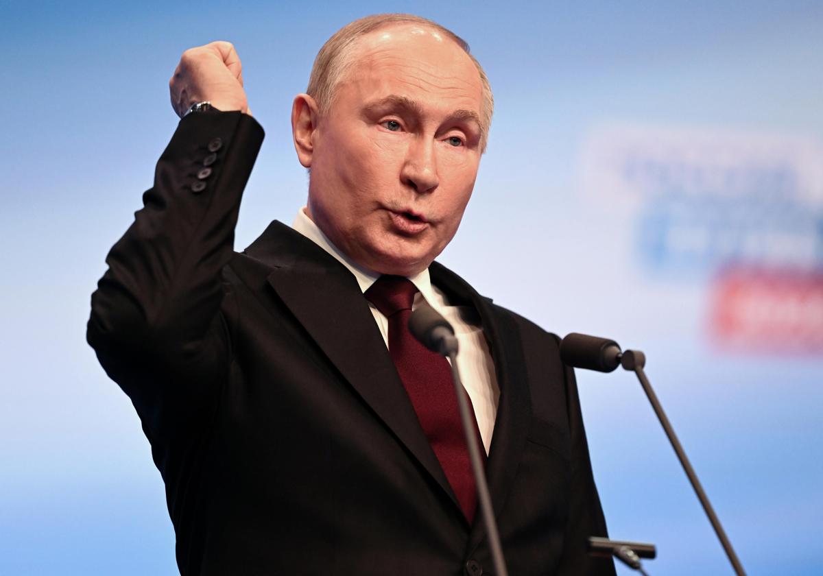 Vladimir Putin, tras ganar las elecciones