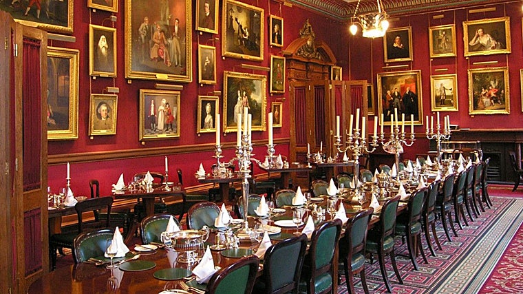 Una de las salas del Garrick Club, donde las mujeres solo pueden acudir como invitadas