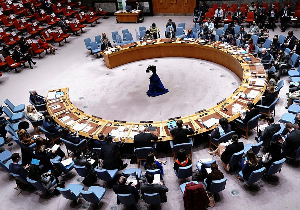 Imagen de la sala donde se reúne el Consejo de Seguridad de la ONU