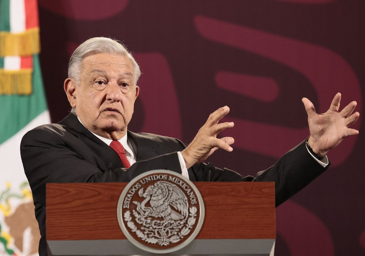 El presidente de México, Andrés Manuel López Obrador, participa durante su conferencia de prensa matutina