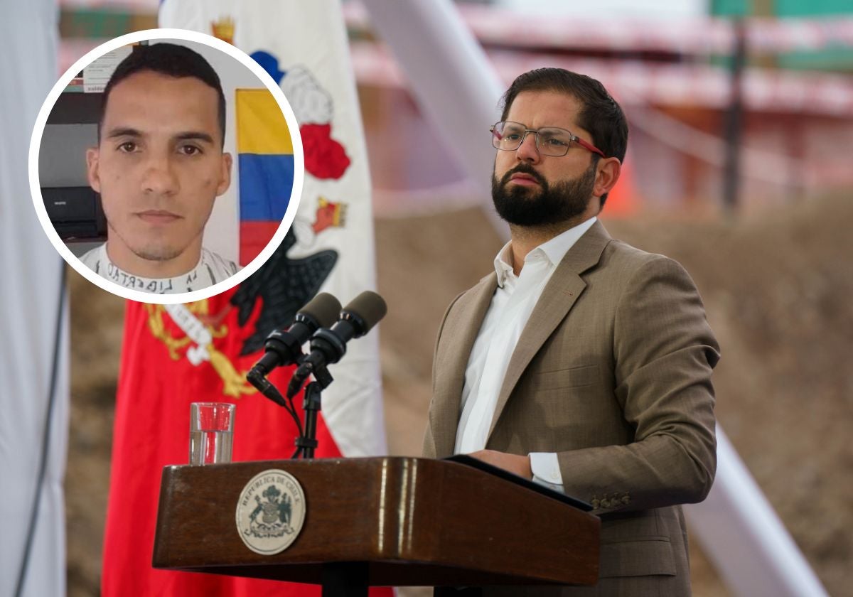El presidente de Chile, Gabriel Boric, y el exmilitar Ronald Ojeda