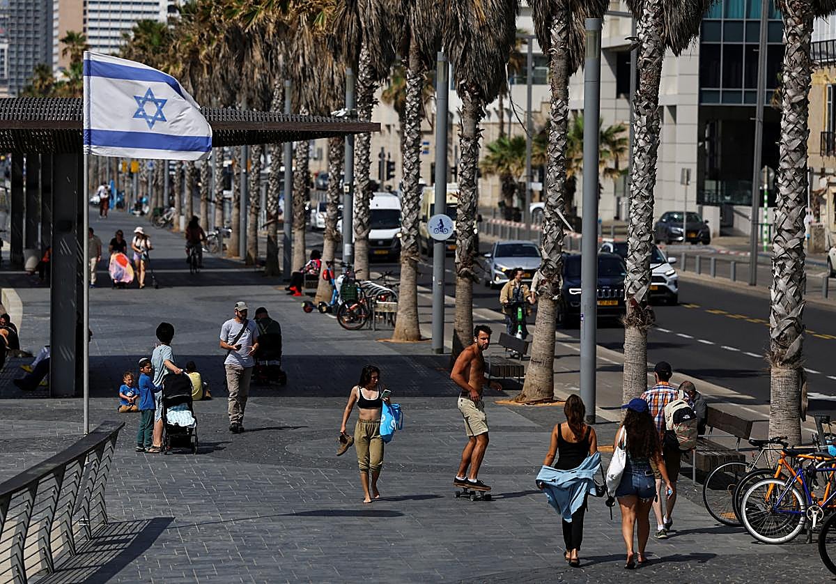 Tel Aviv la mañana del sábado 14 de abril