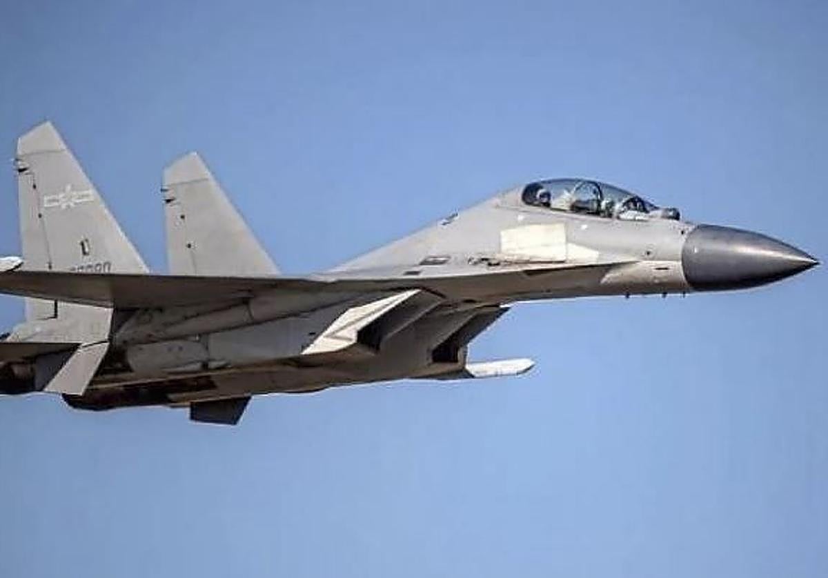 Imagen de archivo de un avión de combate chino