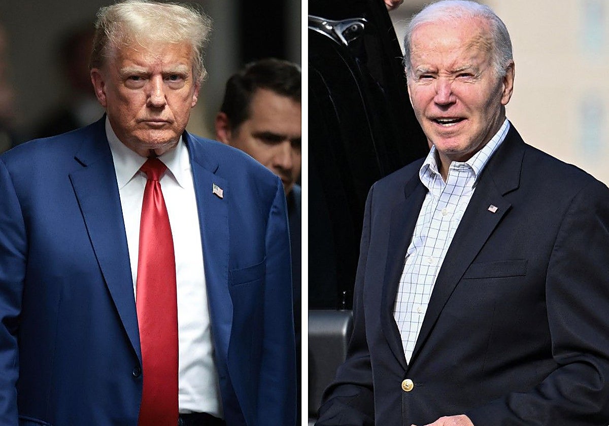 El expresidente Donald Trump y el actual mandatario, Joe Biden