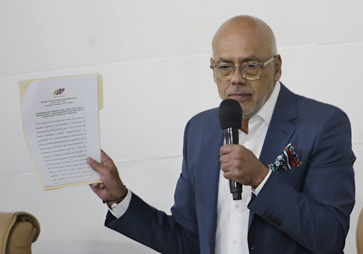 El presidente de la Asamblea Nacional, Jorge Rodríguez, este martes