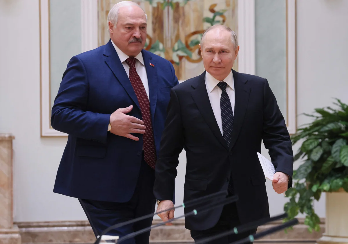 El presidente de Bielorrusia, Alexánder Lukashenko, y el de Rusia, Vladímir Putin
