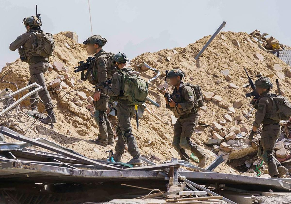 Soldados israelíes durante operaciones militares en la Franja de Gaza,